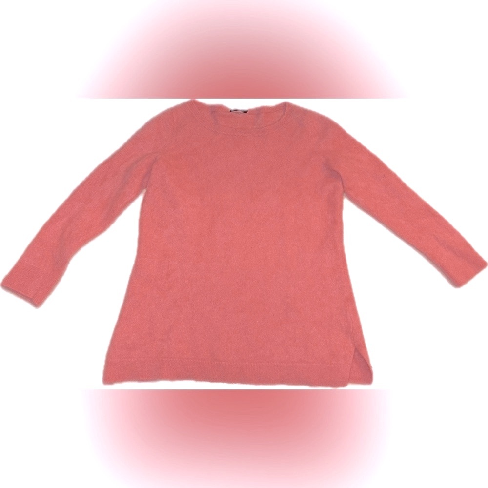 TALBOTS Cashmere Coral Long Sleeve Pullover Sweater